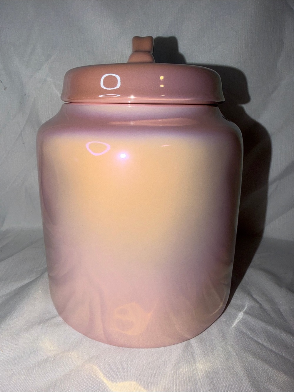 Rae Dunn Pink Iridescent Merry & Bright Canister Cookie Jar Christmas Decor - Picture 6 of 9